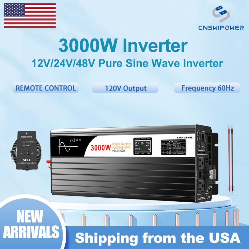 Inverter Pure Sine Wave 60Hz 120V 3000W - Inwerter o mocy 3000 W, generujący