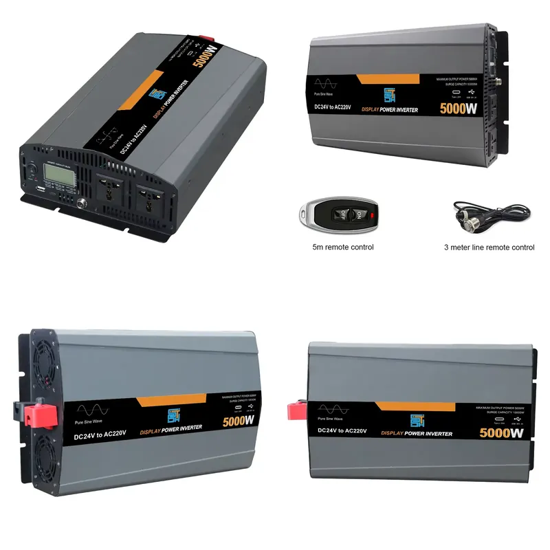 Pure Sine Wave Inverter 5000W 48V 220V - Przetwornica napięcia DC 12V 24V 48V