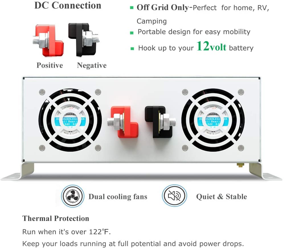Czysta fala sinusoidalna przet – Inverter Pure Sine Wave 60Hz 120V 3000W recenzja i cena