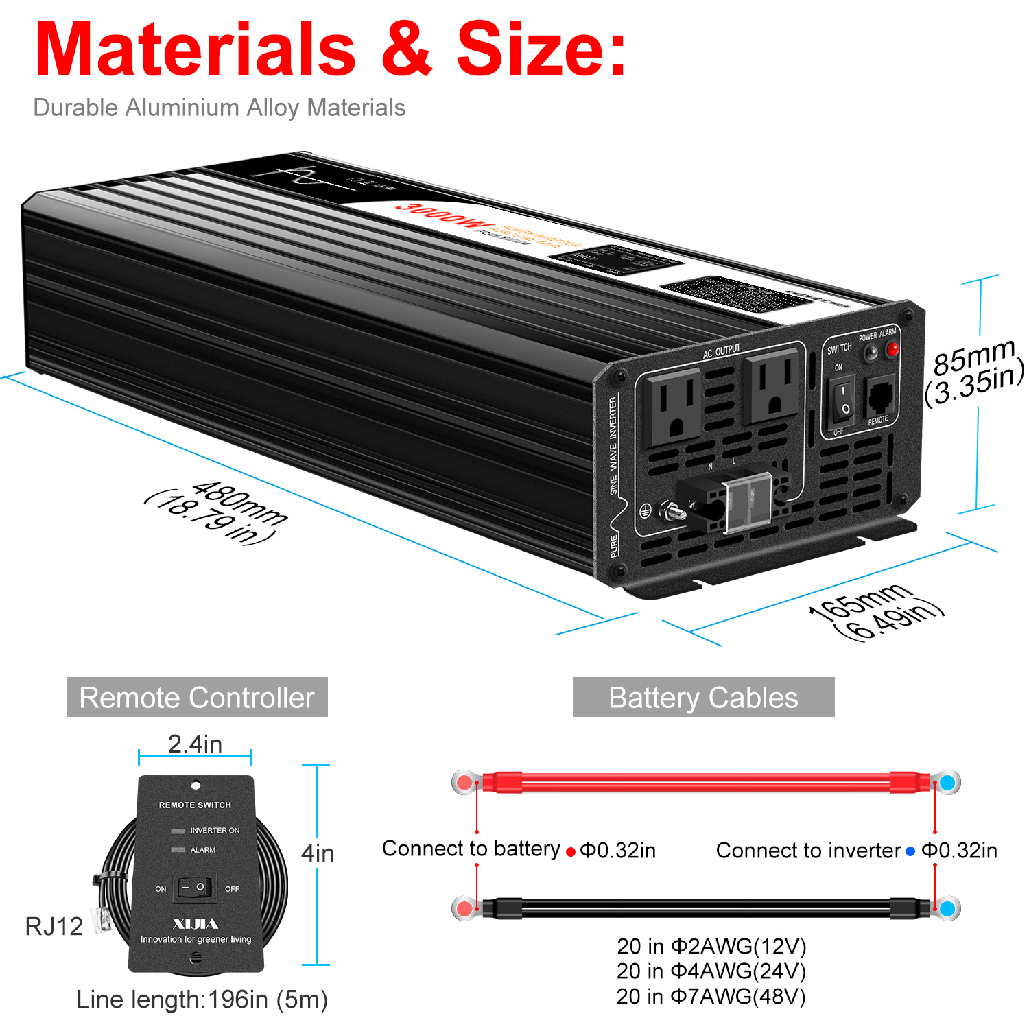 Inwerter o mocy 3000 W, generu – Inverter Pure Sine Wave 60Hz 120V 3000W recenzja i cena