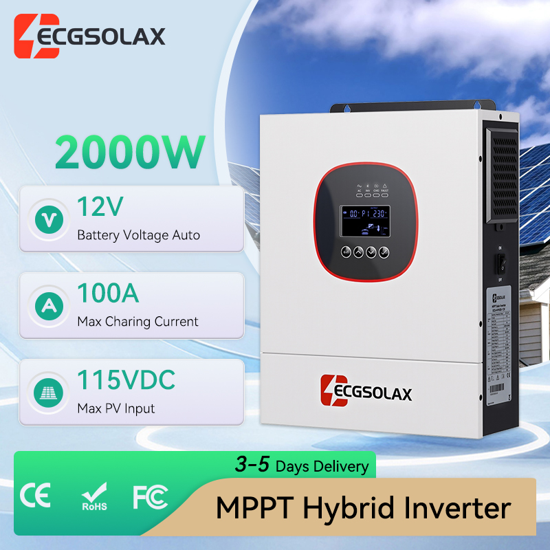 ECGSOLAX 2000W 12V MPPT Hybryd – Grid Tie Inverter Limiter 2000W recenzja i cena